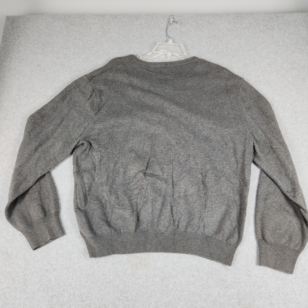 Consensus Sweater Mens XL Gray Cable Knit Long Sleeve Casual V-Neck Pullover - Picture 3 of 8